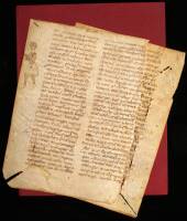 Two circa 9th-century manuscript leaves on vellum