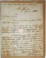 Autograph Letter signed by Cannon, to a John Hearne, Esq., discussing completion of his history of the 14th Regiment