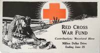 Red Cross War Fund. Contributions Received Here. Million Dollar Drive Ending June 25