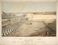 Birds-eye view of the camp of the army of occupation, commanded by Genl. Taylor, near Corpus Christi, Texas, (from the North) Oct. 1845