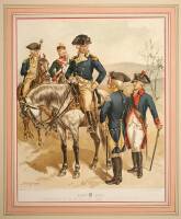 Approximately 40 chromolithographs of American officers and soldiers