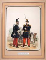 Approximately 19 hand-colored lithographs of uniforms