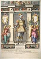 4 hand-colored copper engravings of military costumes