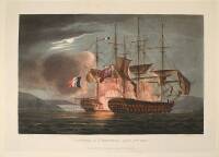 Approximately 19 hand-colored aquatints and engravings of maritime themes