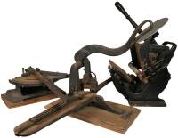 Collection of 3 printing press / printing equipment items