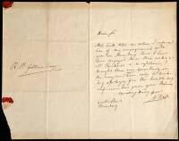 Autograph Letter signed by Scott, to a Mr. Gillens