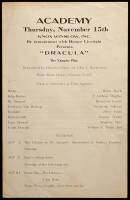 ''Dracula'' The Vampire Play. Dramatized by Hamilton Dean and John L. Balderston from Bram Stoker's Famous Novel