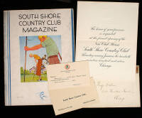 Two 1916 invitation items and a 1935 magazine for the South Shore Country Club, Chicago