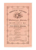 237th Concert. Festival Concert Hawaiian Hotel, in Honor of the Captain and Officers of the U.S.S. "Hartford," By U.S.S. Hartford Band and the Royal Hawaiian Band. This Monday Evening, at 7.30 o'Clock - broadside