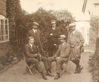 Original studio group photograph with golfers Harry Vardon, James Braid and others at Hurst Farm golf course, England