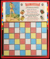 ''Odd Pennies'' original advertising punch board game, from Babe Didrikson's Florida golf club