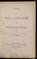 Notes on the Early Settlement of the North Western Territory