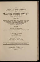 The Journals and Letters of Major John Owen, Pioneer of the Northwest, 1850-1871, Embracing His Purchase of St. Mary's Mission; the Building of Fort Owen; His Travels; His Relation with the Indians; His Work for the Government; and His Activities as a Wes