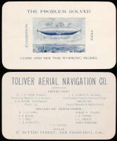 Toliver Aerial Navigation Co. “The Problem Solved” trade card