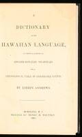 A Dictionary of the Hawaiian Language, to which is Appended an English-Hawaiian Vocabulary and a Chronological Table of Remarkable Events