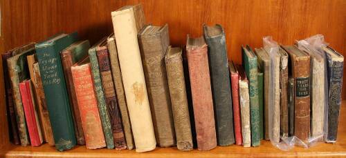 Lot of approximately 27 volumes of stories of sailing ships, sailors, voyages etc.