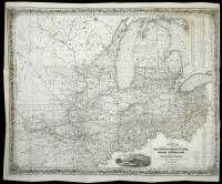 Guide Through Ohio, Michigan, Indiana, Illinois, Missouri, Wisconsin & Iowa. Showing the Township lines of the United States Surveys...