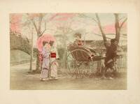 Two Japanese Photograph Albums with hand-colored photos