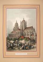 Approximately 24 color lithographs of French architecture