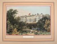 Approximately 15 hand-colored lithographs of English architecture