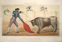 Approximately 11 hand-colored lithographs of bullfighting