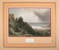 Approximately 30 hand-colored steel engravings of English seaports, etc