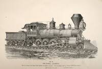 Approximately 24 wood engravings of trains, most from Railroads Gazette
