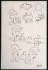 Original inked drawings by Bukowski, signed