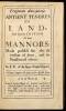 Fragmenta Antiquitatis. Antient Tenures of Land, and Jocular Customs of some Mannors, Made publick for the diversion of some, and instruction of others