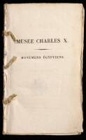 Notice Descriptive des Monumens Egyptiens du Musee Charles X