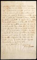 Autograph letter to astronomer Sir William Herschel