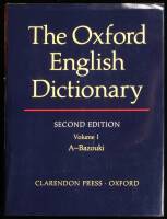 The Oxford English Dictionary, Second Edition. Prepared by J.A. Simpson and E.S.C. Winkler.