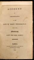 [A Brief] Account of Circumstances in the Life of Mary Pennington, from Her Manuscript, Left for Her Family