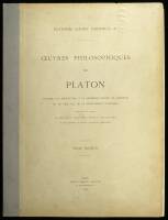 Oeuvres Philosophiques de Platon, Fac-simil&eacute; en Phototypie, &agrave; la Grandeur Exacte de l'original du ms. Grec 1807 de la Biblioth&egrave;que Nationale