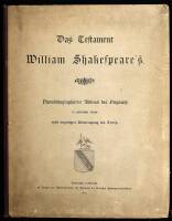 Das Testament William Shakespeare's. Photolithographierter Abdruck des Originals