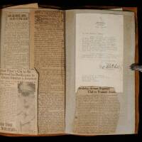 Aviation scrapbook formed by WWI American fighter pilot / &ldquo;The Poet Laureate of Aviation,&rdquo; Louis Leon DeJean, with signed letters and ephemeral items