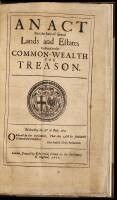 An Act for Several Lands and Estates Forfeited to the Commonwealth for Treason, Appointed to be Sold for the Use of the Navy (2 copies)