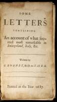 Some Letters Containing an Account of...Switzerland, Italy, &c