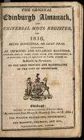 The Original Edinburgh Almanack, and Universal Scots Register, for 1816