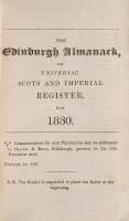 The Edinburgh Almanack, or Universal Scots and Imperial Register for 1830