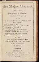 The New Glasgow Almanack for 1804