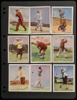 Wills's Cigarette picture “Famous Golfers” player cards, complete, Nos. 1-25