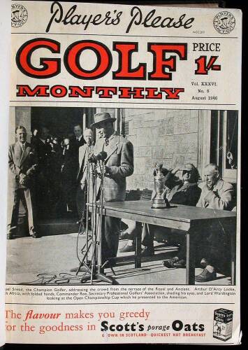 Golf Monthly, 8 issues, complete from August 1946 to March 1947, bound together