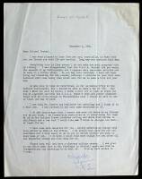 Typed letter signed by Joe Murdoch to Col. R. Otto Probst