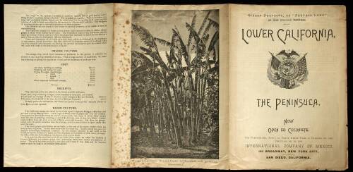 Lower California, the Peninsula, Now Open to Colonists