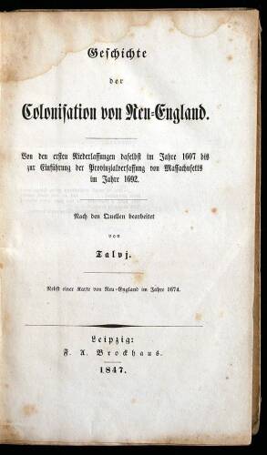 Geschichte der Colonisation von Neu England