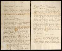 Manuscript document, being a appeal to the State Supreme Court of Texas in the case of Daniel Rowlett vs. Samuel L. Fulton regarding recovery of slaves