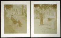 Two original photographs of Adolph Sutro at Sutro Heights