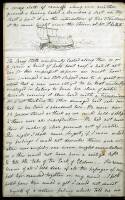 "Narrative of the Loss of the Earl of Eldon by Fire" (original manuscript)