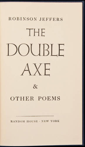 The Double Axe & Other Poems